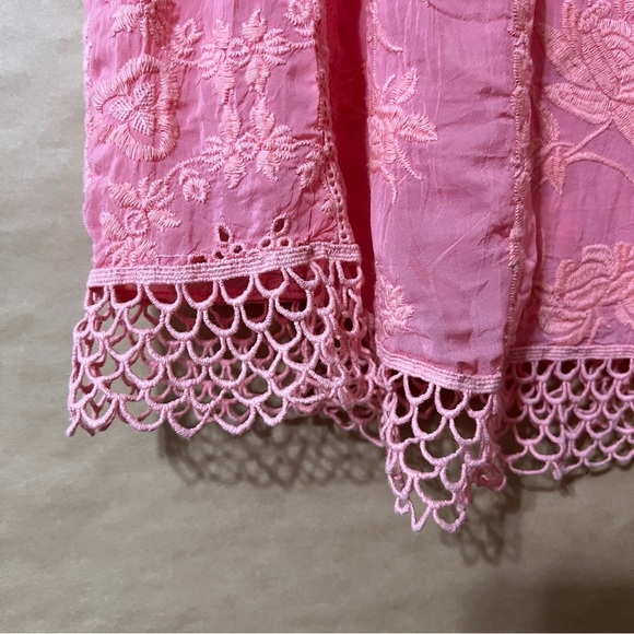 Johnny Was Pink Lace Sleeveless Top - Picture 8 of 12